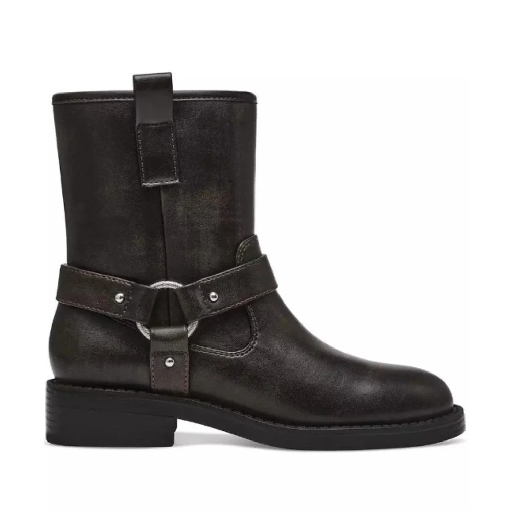 NEW DV Dolce Vita Women's Poca Harness-Strap Moto Booties Dusk Size 7M